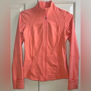 🍒LULULEMON DEFINE Jacket sz 8 SUNNY CORAL Tangerine Creamsicle Peach ~ YUMMY!!